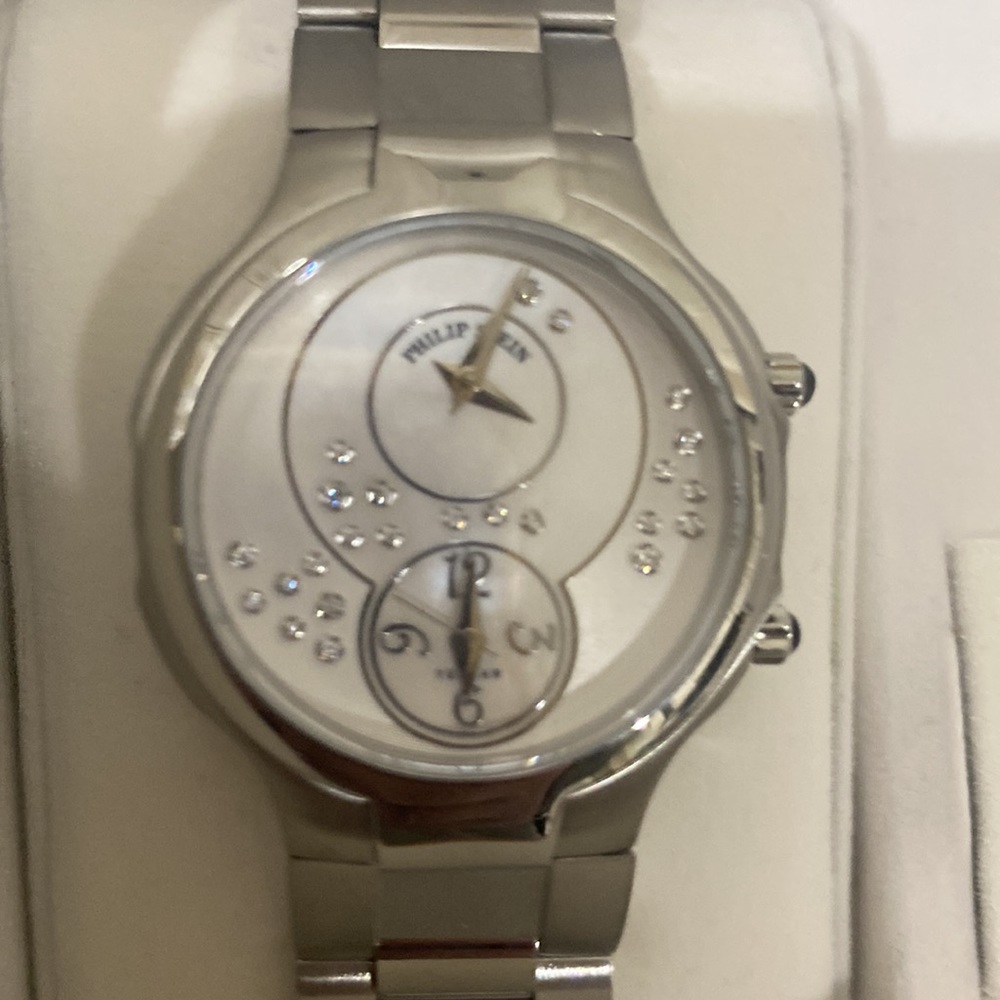 Phillip Stein Round Chrono With Floating Diamonds - image 1